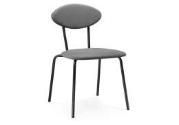 Стул на металлокаркасе Мареон катания сильвер / черный матовый (47x55x79)