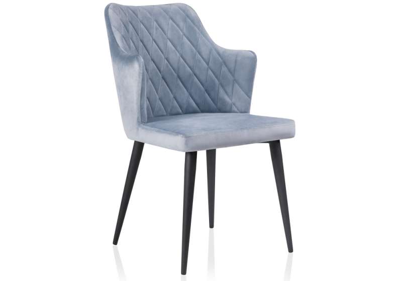 Стул на металлокаркасе Velen light blue (49x63x83). 