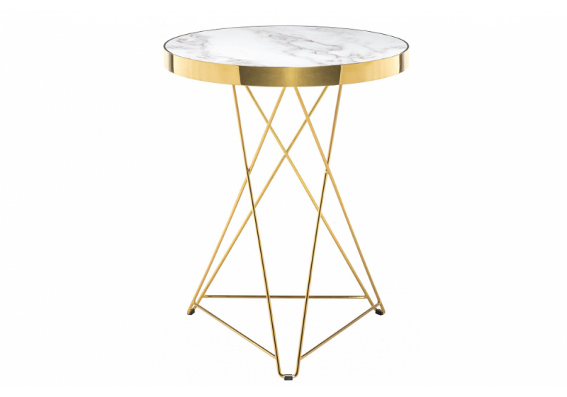 Стол деревянный Milena white / gold (60x76). 