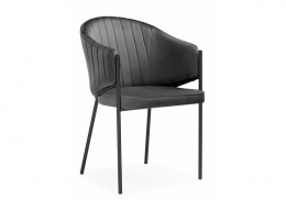 Стул на металлокаркасе Kortni dark grey / black (56x62x82)