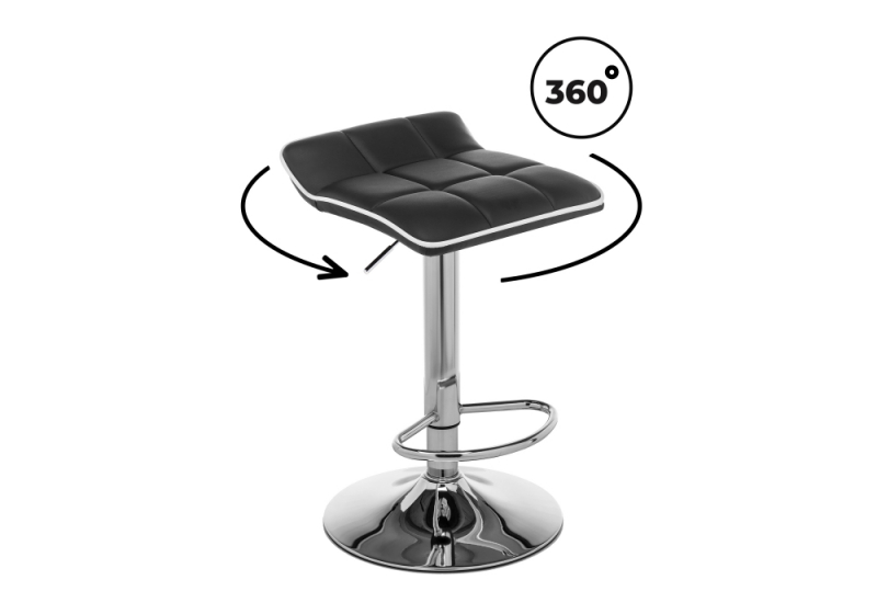 Барный стул Fera black / white (48x48x63). 