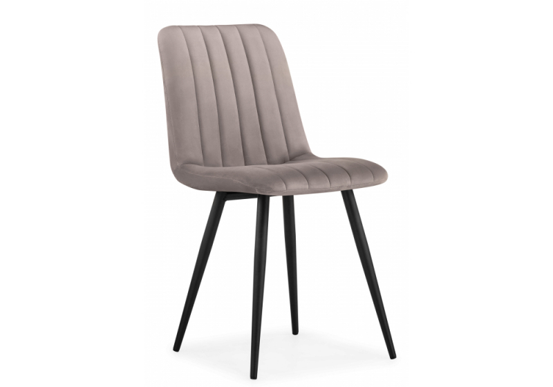 Стул на металлокаркасе Дани латте велюр / черный (43x48x85). 