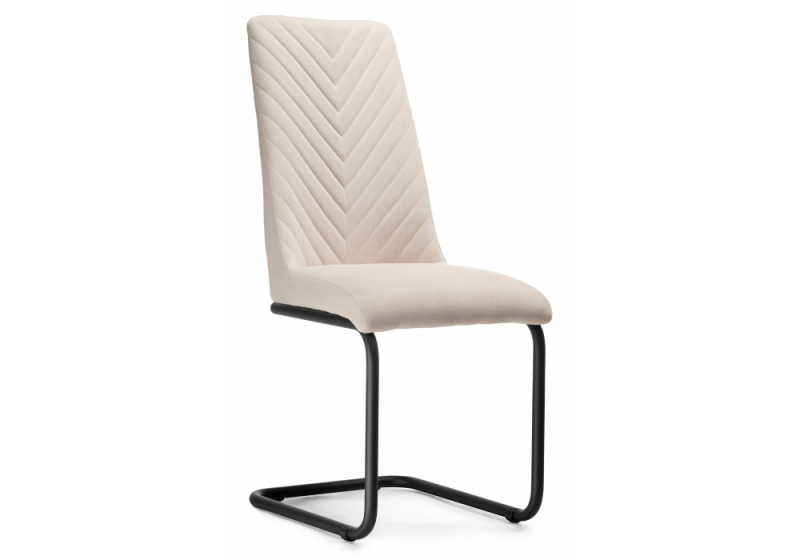 Стул на металлокаркасе Лулла бежевый / черный (45x58x103). 