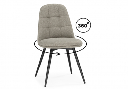 Стул на металлокаркасе Texas 1 поворотный бежевый / черный (43x57x87)