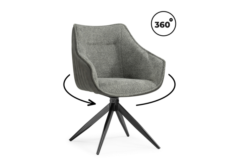 Стул на металлокаркасе Kansas gray / graphite gray / black (61x62x86). 