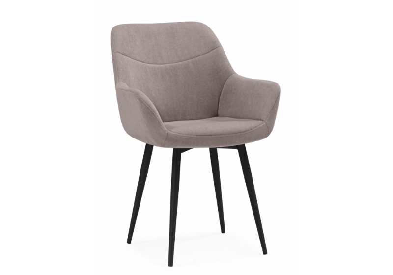 Стул на металлокаркасе Флюид латте (zd 290) / черный (58x64x86). 